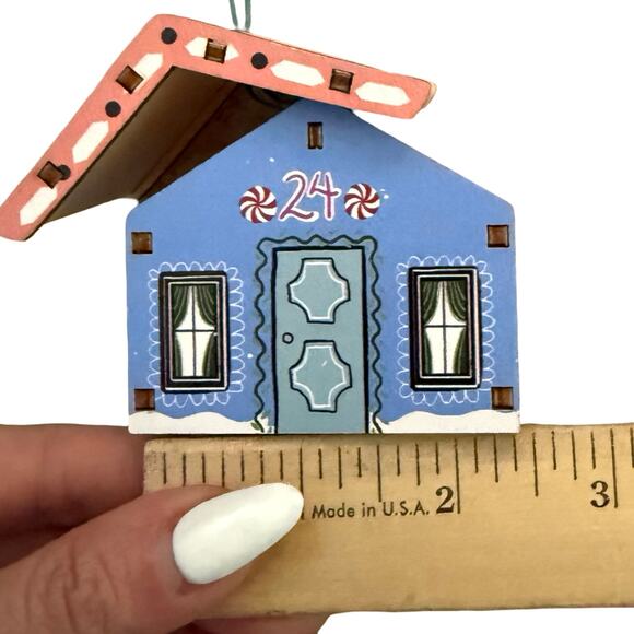 Anthropologie Winter Village Wooden Advent Calendar Ornaments Set of 24 in Box - Picture 4 of 14